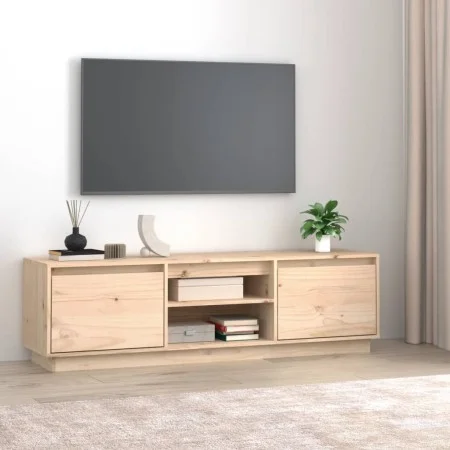 Solid pine wood TV stand 140x35x40 cm by vidaXL, TV Furniture - Ref: Foro24-814314, Price: 91,73 €, Discount: %
