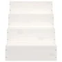 Haustierleiter aus massivem Kiefernholz weiß 40x49x47 cm von vidaXL, Stufen und Rampen für Haustiere - Ref: Foro24-822467, Pr...