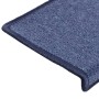 Alfombras de peldaños de escalera 15 uds azul 65x21x4 cm