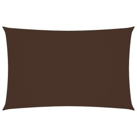 Toldo de vela rectangular tela Oxford marrón 4x7 m
