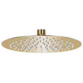 Round rain effect shower head in golden stainless steel, 20 cm. by vidaXL, shower heads - Ref: Foro24-147703, Price: 27,44 €,...