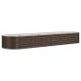 Pflanzgefäß Blumenbeet Stahl Pulverbeschichtung braun 296x80x36 cm von vidaXL, Töpfe und Pflanzgefäße - Ref: Foro24-318925, P...