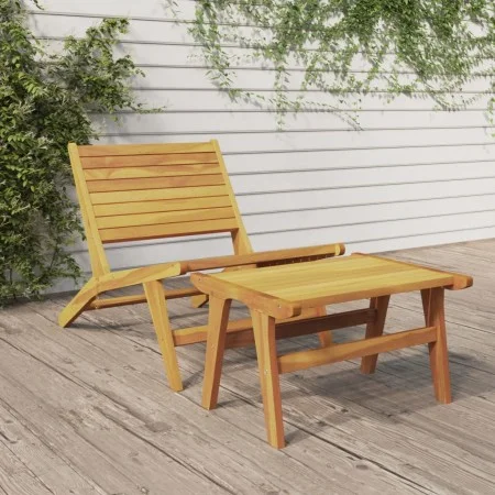 Gartenstuhl mit Fußstütze aus massivem Teakholz von vidaXL, Gartenstühle - Ref: Foro24-319154, Preis: 262,33 €, Rabatt: %