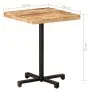 Square bistro table made of rough mango wood 60x60x75 cm by vidaXL, Kitchen and dining tables - Ref: Foro24-320264, Price: 11...
