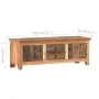 TV stand made of acacia wood and recycled wood 120x30x40 cm by vidaXL, TV Furniture - Ref: Foro24-320380, Price: 282,68 €, Di...