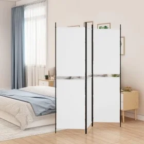 White fabric room divider with 3 panels, 150x200 cm. by vidaXL, Room dividers - Ref: Foro24-350226, Price: 39,78 €, Discount: %