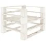 Garden sofa made of wooden pallets with cream cushions by vidaXL, Outdoor sofas - Ref: Foro24-3052444, Price: 106,19 €, Disco...