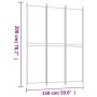 3-teiliger Stoff-Raumteiler weiß 150x200 cm von vidaXL, Raumteiler - Ref: Foro24-350226, Preis: 40,72 €, Rabatt: %