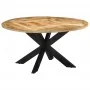 Solid untreated mango wood dining table Ø150x76 cm by vidaXL, Kitchen and dining tables - Ref: Foro24-351710, Price: 476,22 €...