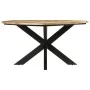 Solid untreated mango wood dining table Ø150x76 cm by vidaXL, Kitchen and dining tables - Ref: Foro24-351710, Price: 476,22 €...
