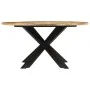 Solid untreated mango wood dining table Ø150x76 cm by vidaXL, Kitchen and dining tables - Ref: Foro24-351710, Price: 476,22 €...