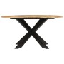 Solid untreated mango wood dining table Ø150x76 cm by vidaXL, Kitchen and dining tables - Ref: Foro24-351710, Price: 487,25 €...