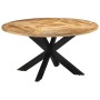 Esstisch massives Mangoholz unbehandelt Ø150x76 cm von vidaXL, Küchen- und Esstische - Ref: Foro24-351710, Preis: 487,25 €, R...