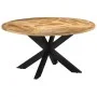 Solid untreated mango wood dining table Ø150x76 cm by vidaXL, Kitchen and dining tables - Ref: Foro24-351710, Price: 476,22 €...