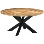 Esstisch massives Mangoholz unbehandelt Ø150x76 cm von vidaXL, Küchen- und Esstische - Ref: Foro24-351710, Preis: 487,25 €, R...