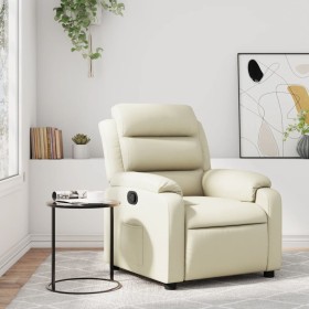 Cream synthetic leather recliner. by vidaXL, Armchairs - Ref: Foro24-373487, Price: 224,68 €, Discount: %