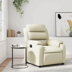 Cream synthetic leather recliner. by vidaXL, Armchairs - Ref: Foro24-373487, Price: 221,25 €, Discount: %