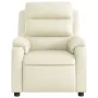 Cream synthetic leather recliner. by vidaXL, Armchairs - Ref: Foro24-373487, Price: 221,25 €, Discount: %