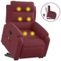 Sillón reclinable de masaje elevable tela rojo tinto de vidaXL, Sillones - Ref: Foro24-3204995, Precio: 348,72 €, Descuento: %