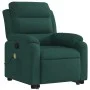 Sillón reclinable de masaje elevable terciopelo verde oscuro de vidaXL, Sillones - Ref: Foro24-3205105, Precio: 331,58 €, Des...