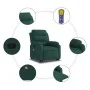 Sillón reclinable de masaje elevable terciopelo verde oscuro de vidaXL, Sillones - Ref: Foro24-3205105, Precio: 331,58 €, Des...