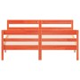 Bed frame with wax brown pine wood headboard 140x200 cm by vidaXL, Beds and slatted bases - Ref: Foro24-842789, Price: 133,14...