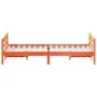Estructura cama con cabecero madera pino marrón cera 140x200 cm de vidaXL, Camas y somieres - Ref: Foro24-842789, Precio: 131...