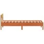 Bed frame with wax brown pine wood headboard 100x200 cm by vidaXL, Beds and slatted bases - Ref: Foro24-842761, Price: 93,29 ...
