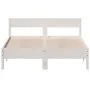 Bed frame with white pine wood headboard 120x190 cm by vidaXL, Beds and slatted bases - Ref: Foro24-842775, Price: 127,44 €, ...