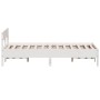 Bettgestell mit Kopfteil aus weißem Kiefernholz, 120 x 190 cm von vidaXL, Betten und Lattenroste - Ref: Foro24-842775, Preis:...