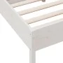 Bed frame with white pine wood headboard 120x190 cm by vidaXL, Beds and slatted bases - Ref: Foro24-842775, Price: 127,44 €, ...