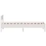 Estructura de cama con cabecero madera de pino blanca 90x200 cm de vidaXL, Camas y somieres - Ref: Foro24-842763, Precio: 98,...