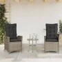 Zwei Garten-Liegestühle und Kissen aus grauem Kunststoff-Rattan. von vidaXL, Gartenstühle - Ref: Foro24-365267, Preis: 277,63...