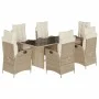 7-piece garden dining set with beige synthetic rattan cushions. by vidaXL, Garden sets - Ref: Foro24-3213124, Price: 973,49 €...