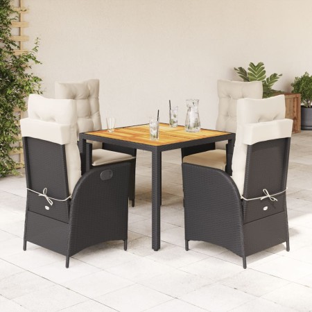 5-teiliges Gartenmöbel-Set mit Kissen synthetisches Rattan schwarz von vidaXL, Gartensets - Ref: Foro24-3213333, Preis: 580,2...