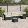 7-piece garden dining set with black synthetic rattan cushions by vidaXL, Garden sets - Ref: Foro24-3249505, Price: 418,94 €,...