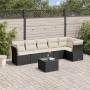 7-teiliges Garten-Esszimmerset und Kissen synthetisches Rattan schwarz von vidaXL, Gartensets - Ref: Foro24-3249505, Preis: 4...
