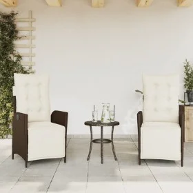 Gartensessel und Fußstütze 2 Stk. PE Rattan braun von vidaXL, Gartenstühle - Ref: Foro24-365290, Preis: 268,45 €, Rabatt: %