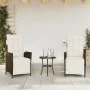 Gartensessel und Fußstütze 2 Stk. PE Rattan braun von vidaXL, Gartenstühle - Ref: Foro24-365290, Preis: 268,45 €, Rabatt: %