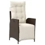 Gartensessel und Fußstütze 2 Stk. PE Rattan braun von vidaXL, Gartenstühle - Ref: Foro24-365290, Preis: 268,45 €, Rabatt: %