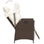 Gartensessel und Fußstütze 2 Stk. PE Rattan braun von vidaXL, Gartenstühle - Ref: Foro24-365290, Preis: 243,29 €, Rabatt: %