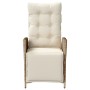 Gartenrelaxsessel mit Fußstütze PE Rattan beige von vidaXL, Gartenstühle - Ref: Foro24-365284, Preis: 119,81 €, Rabatt: %
