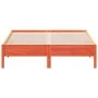 Bettgestell aus massivem Kiefernholz in Wachsbraun, 160 x 200 cm von vidaXL, Betten und Lattenroste - Ref: Foro24-842693, Pre...