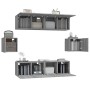 Set de muebles para TV 6 pzas madera contrachapada gris Sonoma