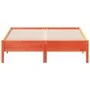 Estructura de cama madera maciza pino marrón cera 135x190 cm de vidaXL, Camas y somieres - Ref: Foro24-842721, Precio: 104,29...