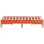 Estructura de cama madera maciza pino marrón cera 135x190 cm de vidaXL, Camas y somieres - Ref: Foro24-842721, Precio: 104,29...
