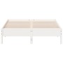 Estructura de cama de madera maciza de pino blanco 160x200 cm de vidaXL, Camas y somieres - Ref: Foro24-842691, Precio: 128,3...