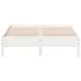 Estructura de cama de madera maciza de pino blanco 160x200 cm de vidaXL, Camas y somieres - Ref: Foro24-842691, Precio: 114,4...
