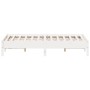 Estructura de cama de madera maciza de pino blanco 160x200 cm de vidaXL, Camas y somieres - Ref: Foro24-842691, Precio: 128,3...