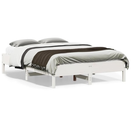 Solid white pine wood bed frame 120x190 cm by vidaXL, Beds and slatted bases - Ref: Foro24-842723, Price: 114,15 €, Discount: %
